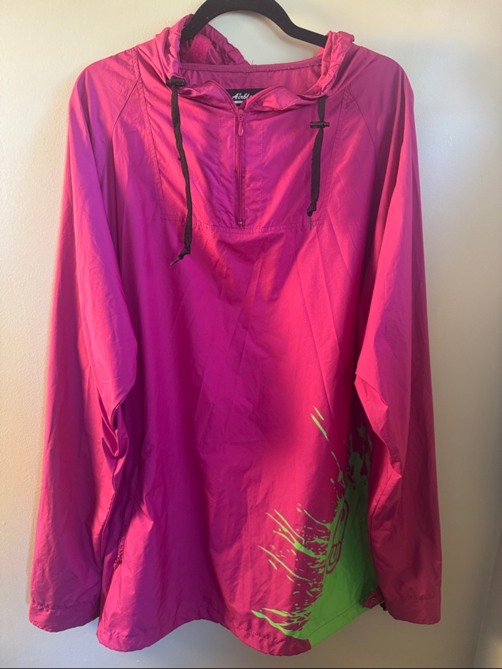 AIRBLASTER "Stay Wild" UNISEX Pullover Windbreaker Snowboard Jacket PINK Large